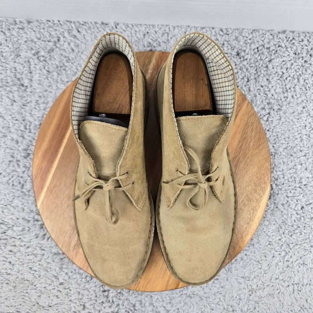 Clarks Mens 10M Original Desert Sand Suede Crepe Sole Casual Daily Chukka Boot
